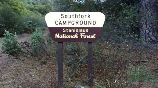 South Fork Campground Sign