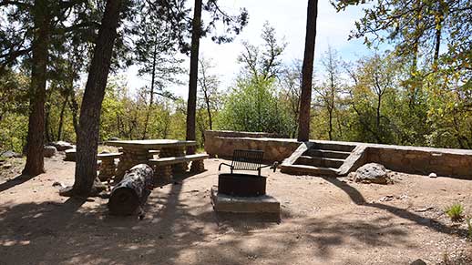 Rock wall and steps made by the CCC in the 1930s