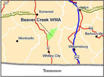Beaver Creek WMA map