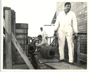 Joliet Arsenal - Men unloading something.jpg Joliet Arsenal: Men unloading something