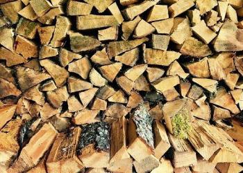 Stack of split firewood