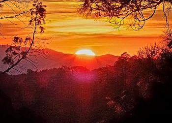 The sunsets in the Coronado National Forest