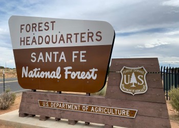 Forest Headquarters Santa Fe National Forest sign