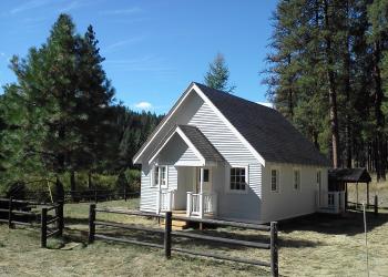 cabin in forest
