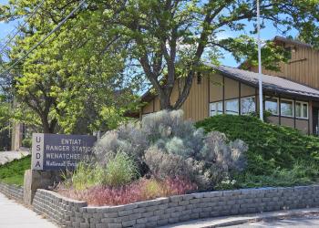 Streetside view of the Entiat Ranger District office.
