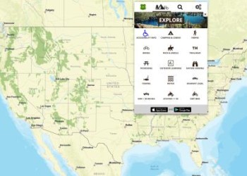 A screenshot of a map of the United States.