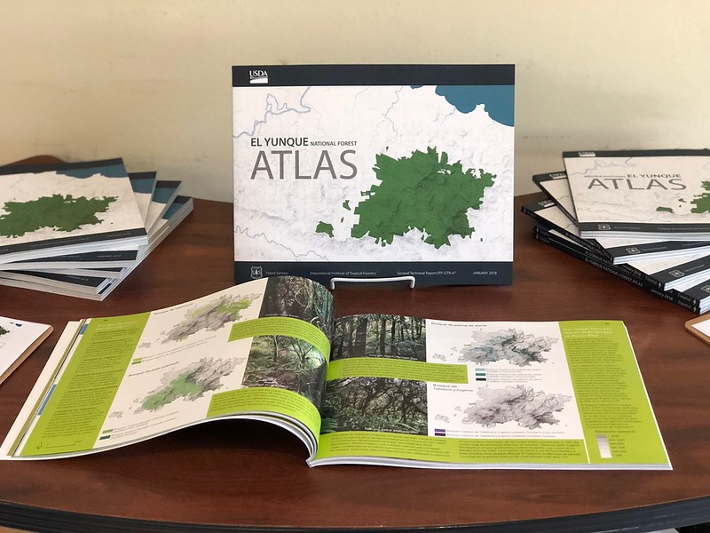 El Yunque Atlas displayed on a table