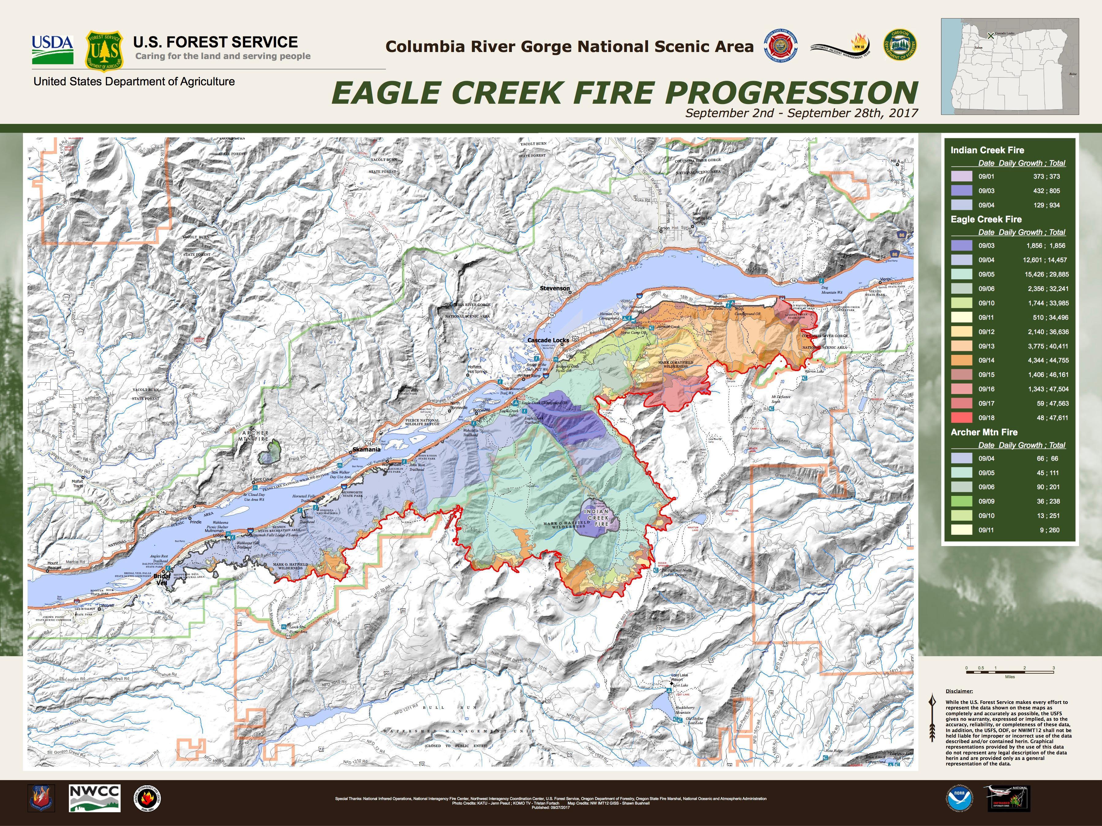 Live Updates Oregon S Eagle Creek Fire In Columbia Gorge Now 5 Contained On Day 6 Oregonlive Com