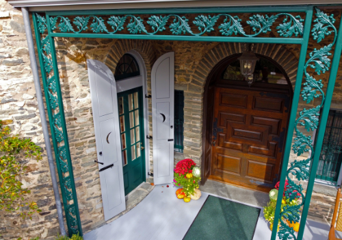 photo of a door on the grey towers national historic site
