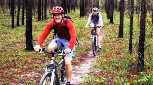Bikers on Munson Off-Road Bike Trail