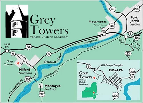 Grey Towers National Historic Landmark map of location