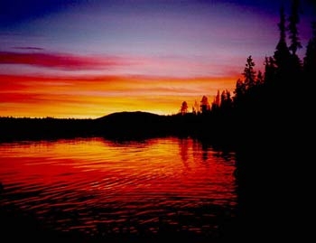 Waldo Lake at Sunset