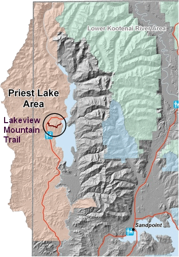 Vicinity map - click for a more detailed map of the trail area