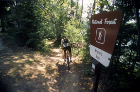 Mountain Biker on Bruno's Run Trail