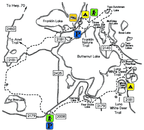 Map of Hidden Lakes Trail