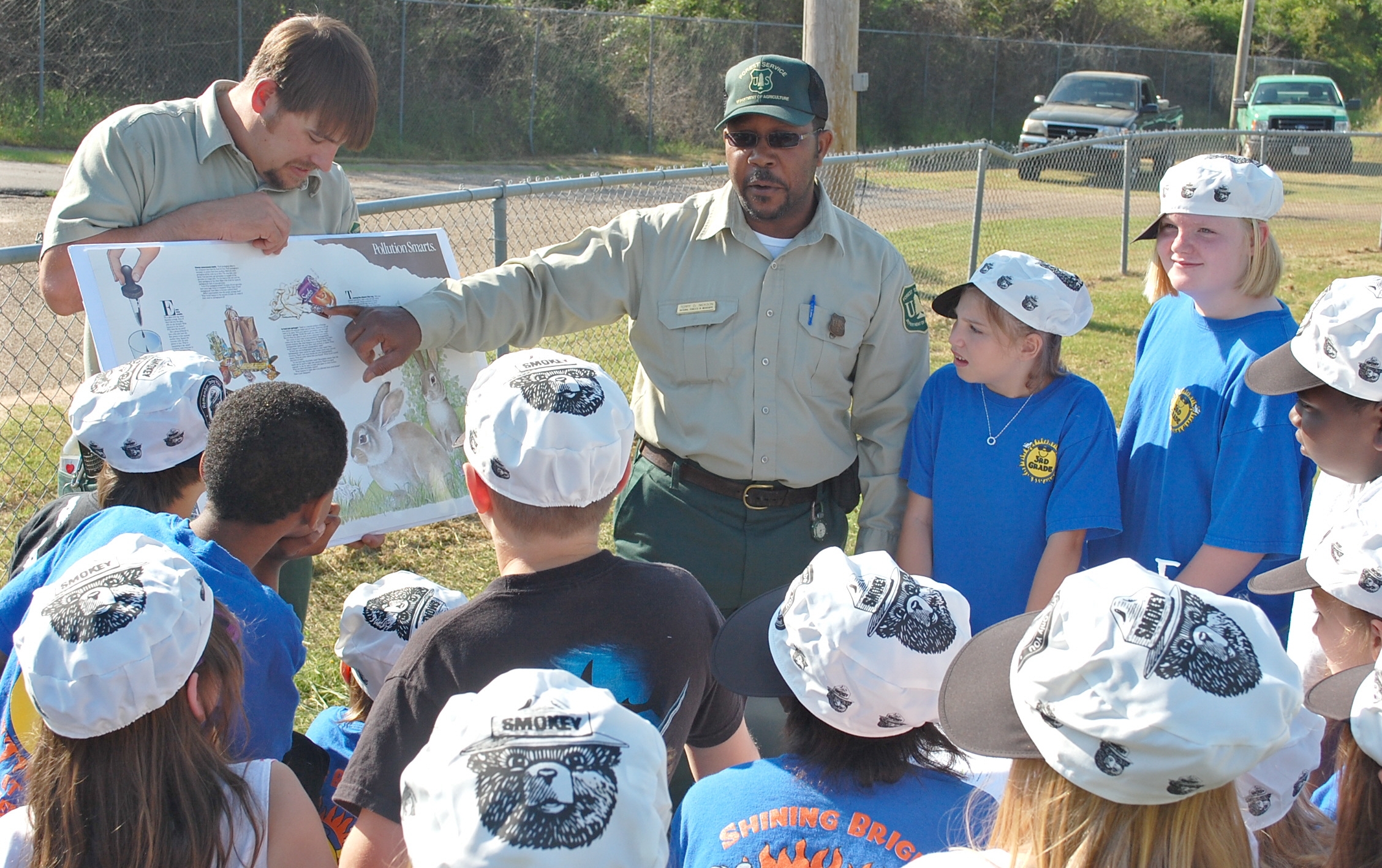Kids and Line Officer