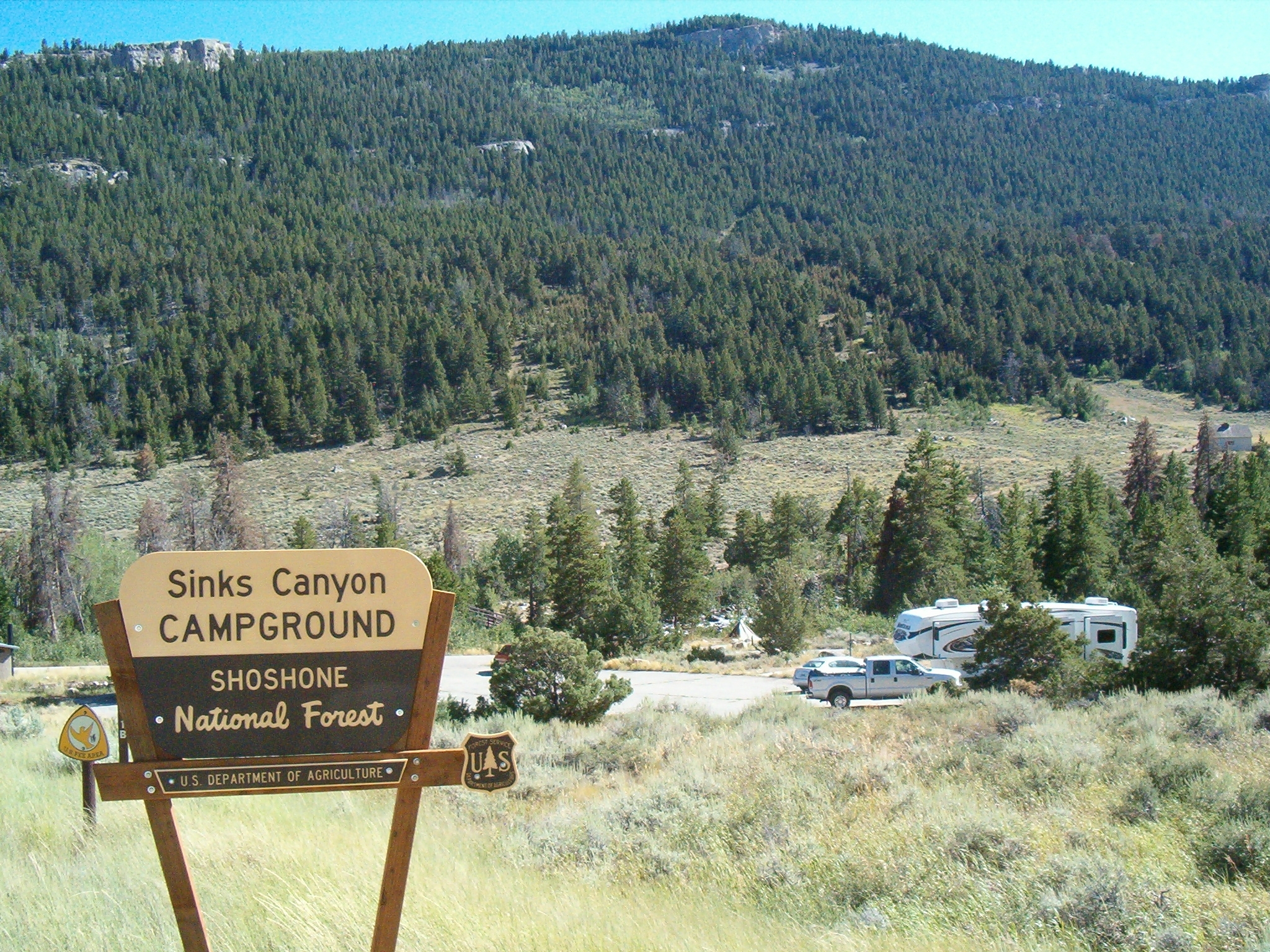 Shoshone National Forest Sinks Canyon Campground