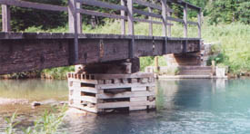 Photo of a Sawn Crib Abutment