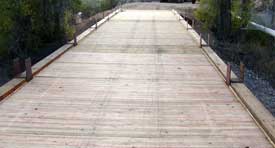 Photo of glue lam deck