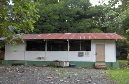 Photo of a building with several outdated features.