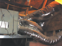 Photo of several ducts entering a central area.