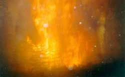 Photo taken by one of the entrapped firefighters as flames approached.