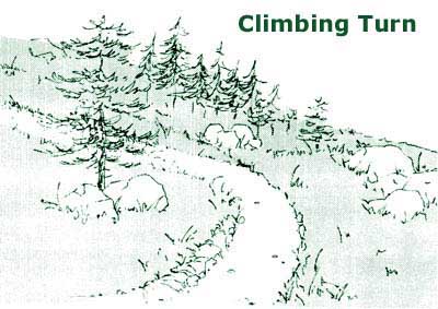 Image of a climbing turn