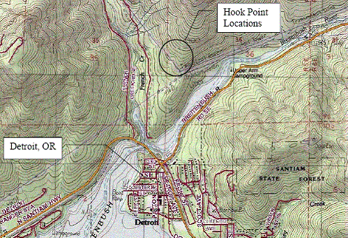 Map - location of Detroit timber sale area