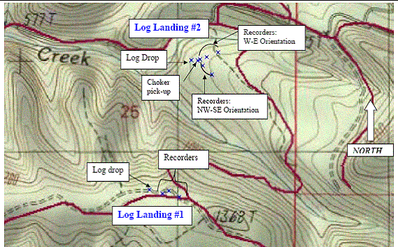 Locations on 2 log landing sites - Moon 25 sale area