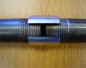 Image of marking pipe to measure for spacer.