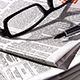 Newspaper and  Reading Glasses -  Link to Fall Colors Story area