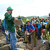 An instructor speaking with NASP students.