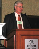 Picture of Corbin Newman delivering the Keynote Address to the FVS Conference.