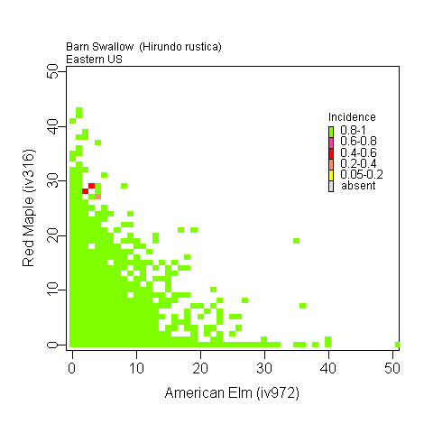 Eastern US - Incidence mapped to Red Maple/Am. Elm
