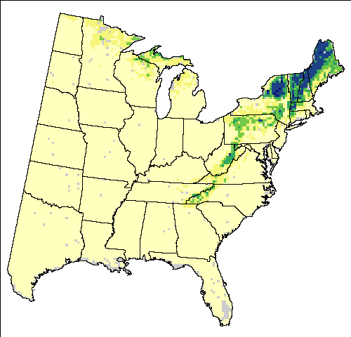 >Current Breeding Bird Survey for Black-throated Blue Warbler