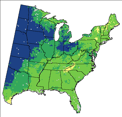 HadleyCM3 – A1FI (High, Hadley - High Scenario for Red-tailed Hawk