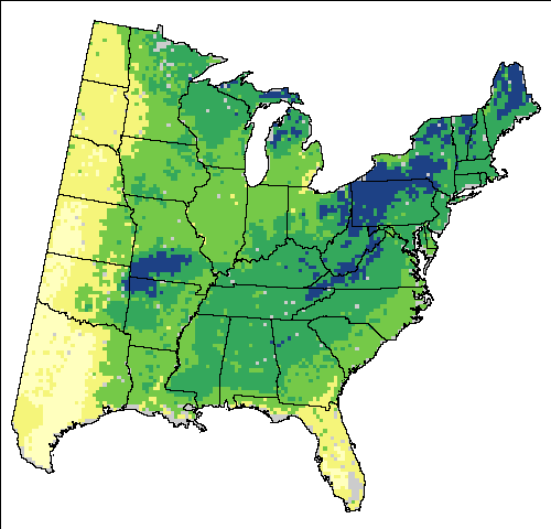 HadleyCM3 – A1FI (High, Hadley - High Scenario for Eastern Wood-Pewee