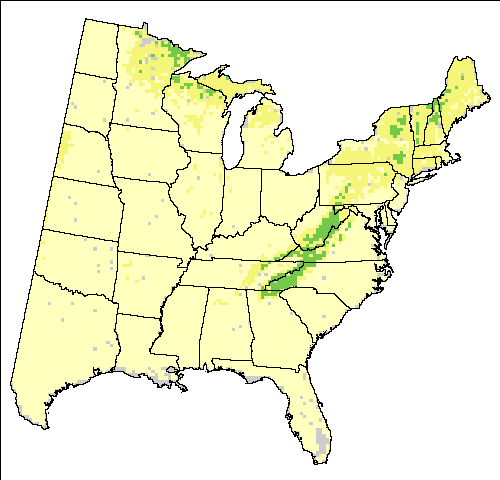 HadleyCM3 – A1FI (High, Hadley - High Scenario for Golden-winged Warbler