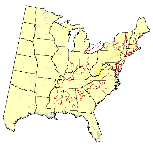 >Current Forest Inventory and Analysis for American chestnut