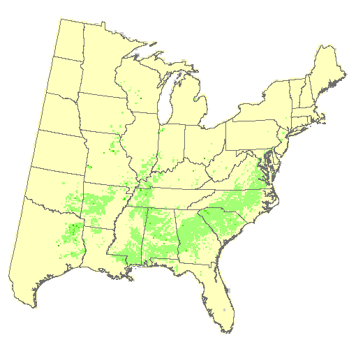 Geophysical Fluid Dynamics Laboratory (GFDL), Moderate emissions (RCP 4.5) for river birch Geophysical Fluid Dynamics Laboratory (GFDL), Moderate emissions (RCP 4.5) for river birch