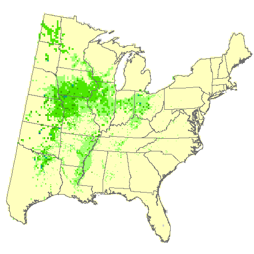 Community Climate System Model 4.0 (CCSM4), Moderate emissions (RCP 4.5) for honeylocust Community Climate System Model 4.0 (CCSM4), Moderate emissions (RCP 4.5) for honeylocust