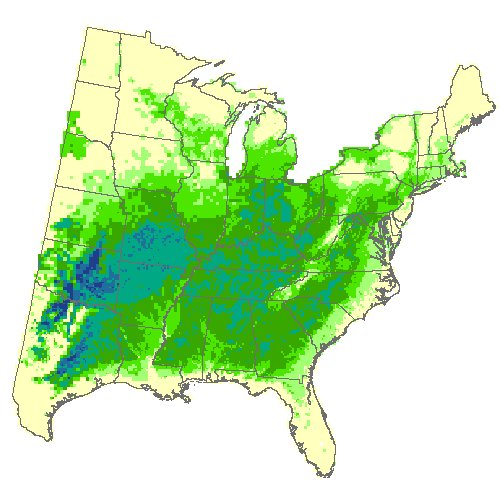 Average of 3 GCM, Moderate emissions (RCP 4.5) for post oak