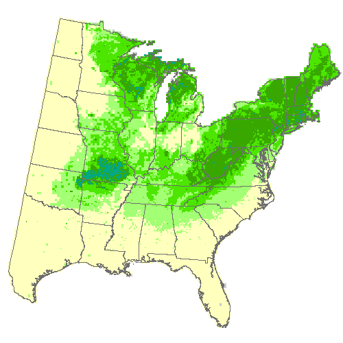 HadGEM2-ES, Moderate emissions (RCP 8.5) for black oak HadGEM2-ES, Moderate emissions (RCP 8.5) for black oak