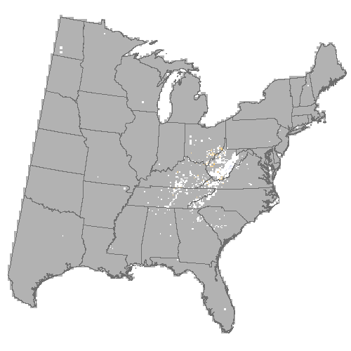 Difference Summary for yellow buckeye under Community Climate System Model 4.0 (CCSM4), Moderate emissions (RCP 8.5)