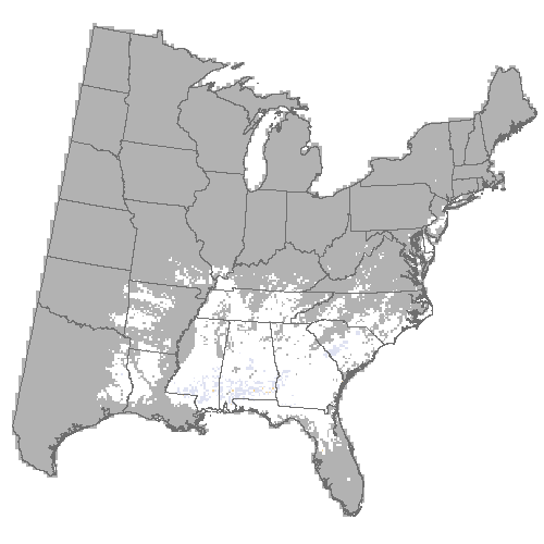Difference Summary for southern magnolia under Geophysical Fluid Dynamics Laboratory (GFDL), Moderate emissions (RCP 8.5)