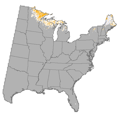 Difference Summary for black spruce under Average of 3 GCM, Moderate emissions (RCP 8.5)