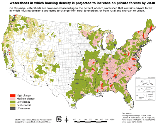 Map of housing density