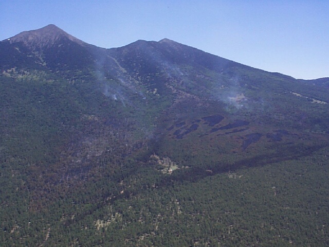 Aerial view of Leroux fire