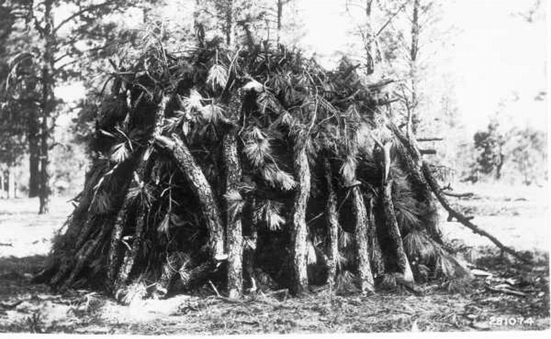 Large limbs places around the outside of pile to bind brush mass together