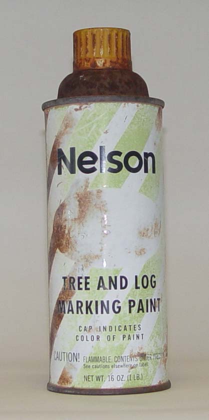 Spray-paint can used in the late 1950's to mark the watershed boundary of Bar M and Woods Canyon